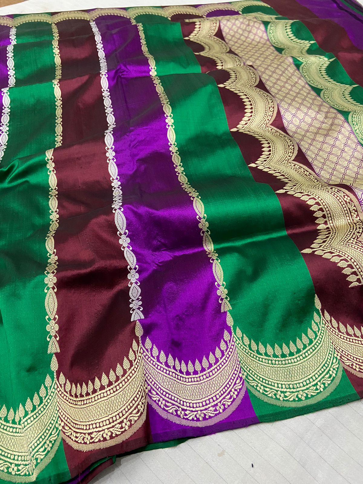 Rangrani Katan silk saree - Saffronfashionindia
