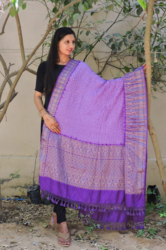 Rubia kanjivaram styled dupatta - Saffronfashionindia