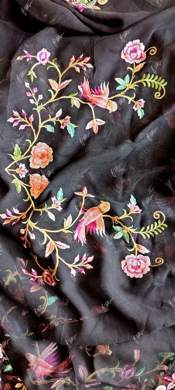 Parsi inspired Kashmiri saree Parsi inspired saree SaffronFashion