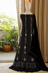 Black naqshi embroidery suit
