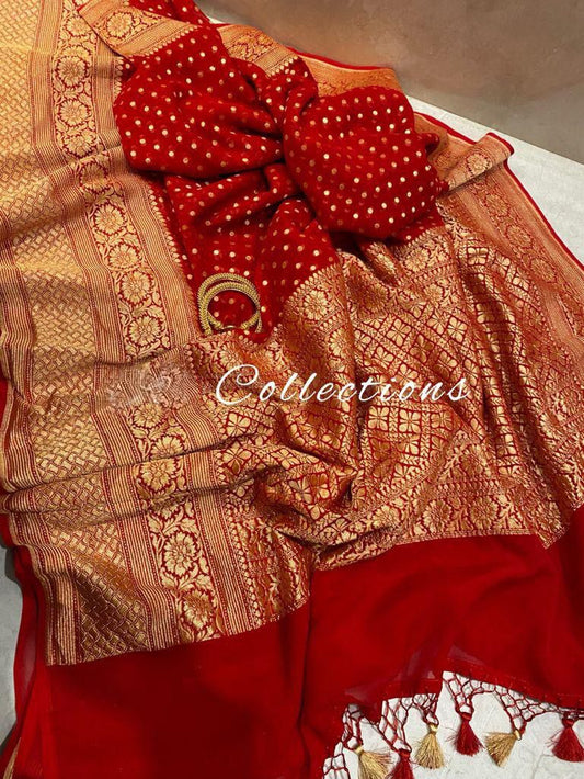 Jodha inspired banarsi saree - Saffronfashionindia