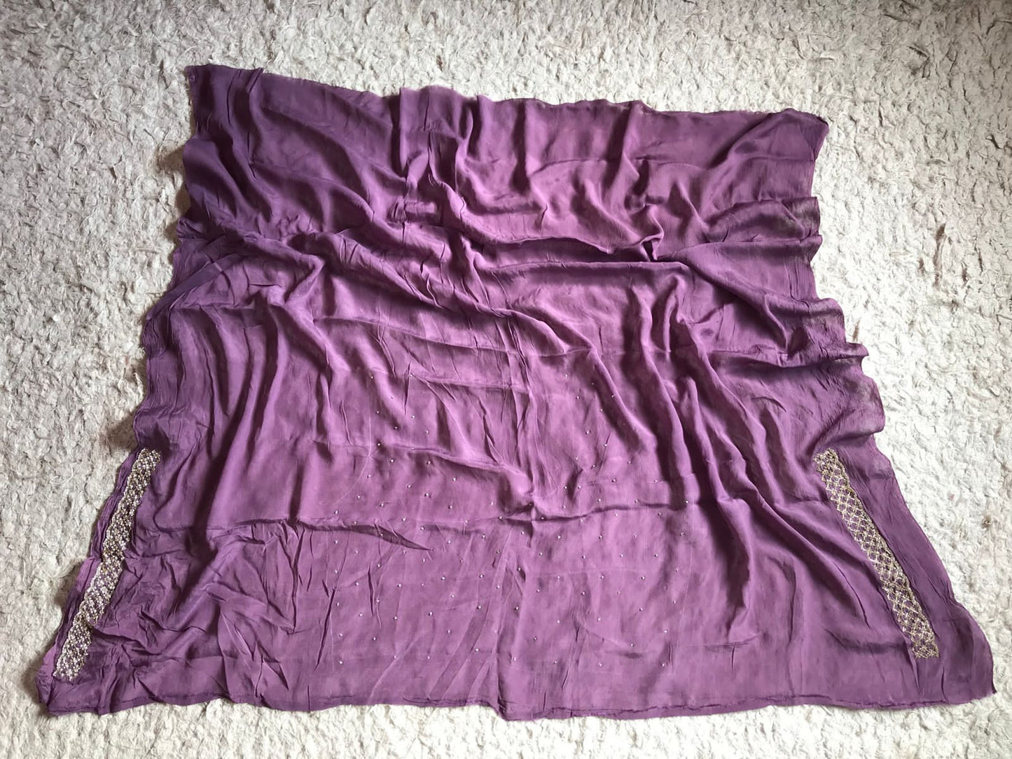 Luxury chinon inspired saree - Saffronfashionindia