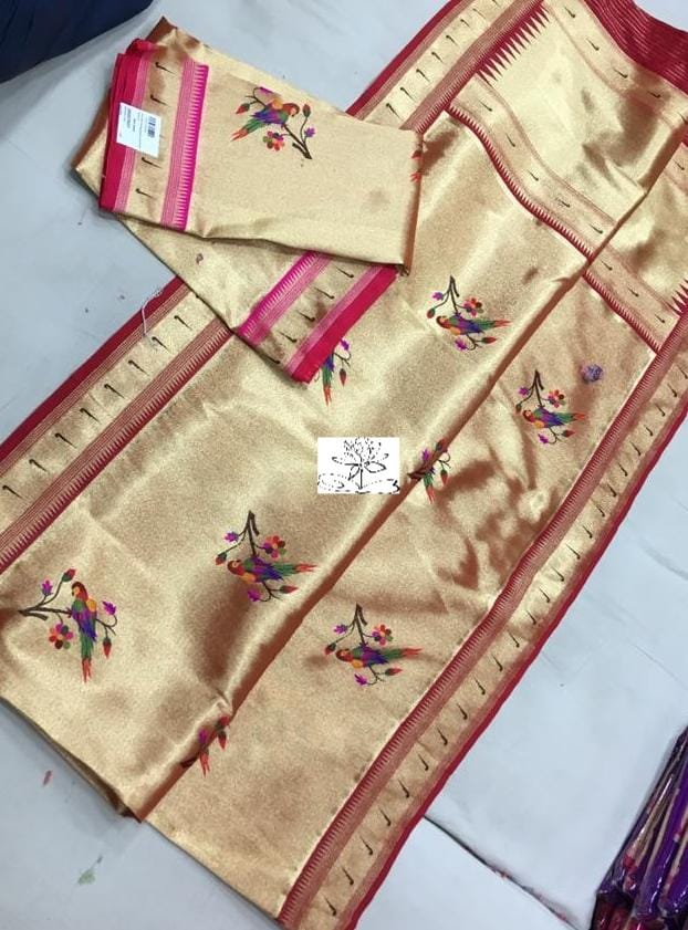 Muniya inspired paithani dupatta - Saffronfashionindia