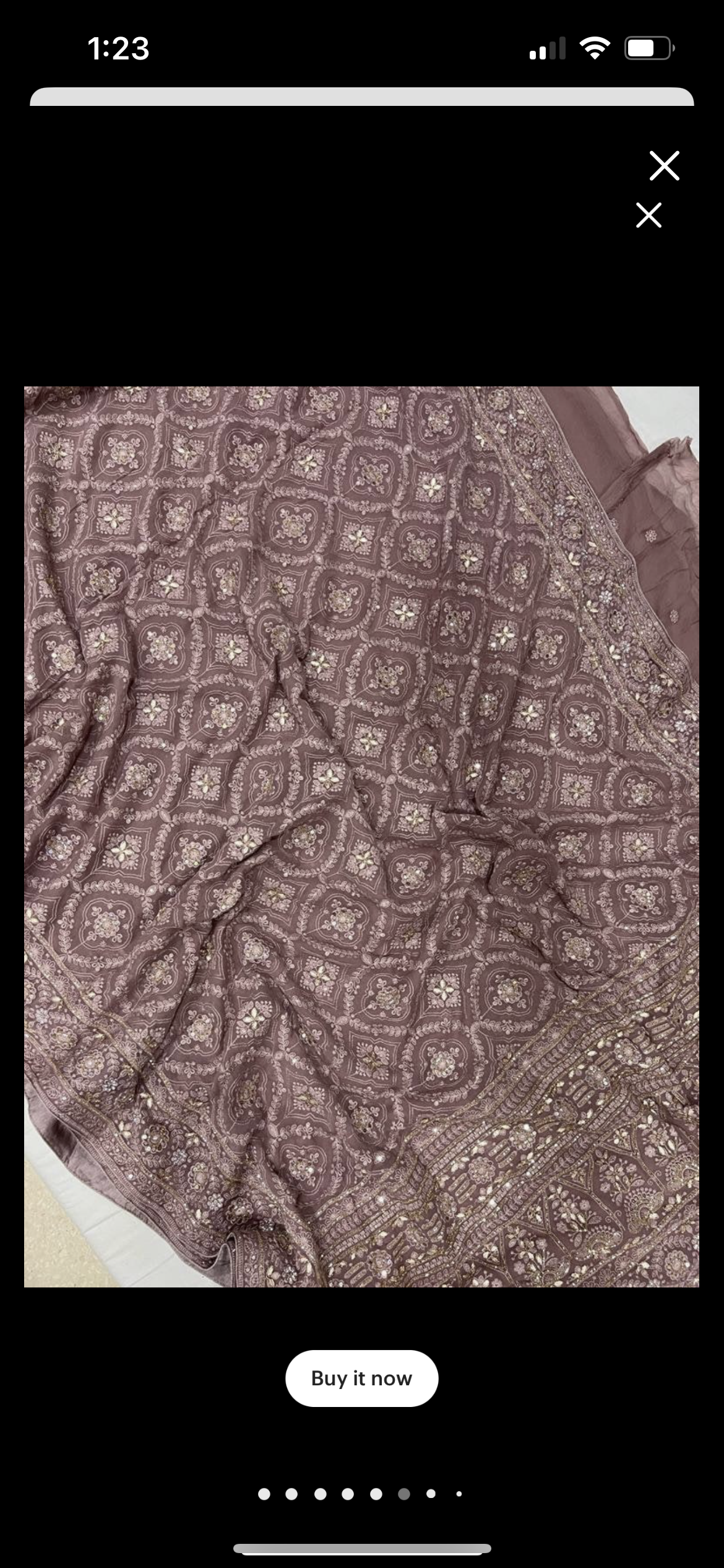 Krushil Chikankari gorgette saree - Saffronfashionindia