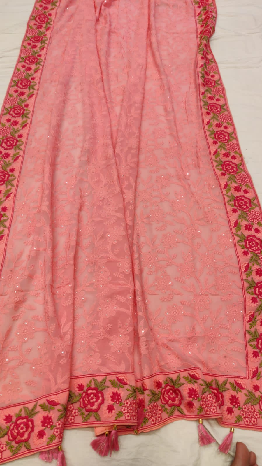 Rubika Chikankari saree - Saffronfashionindia