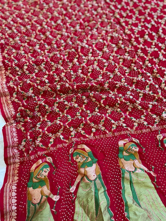 Raija bandhej dupatta - Saffronfashionindia