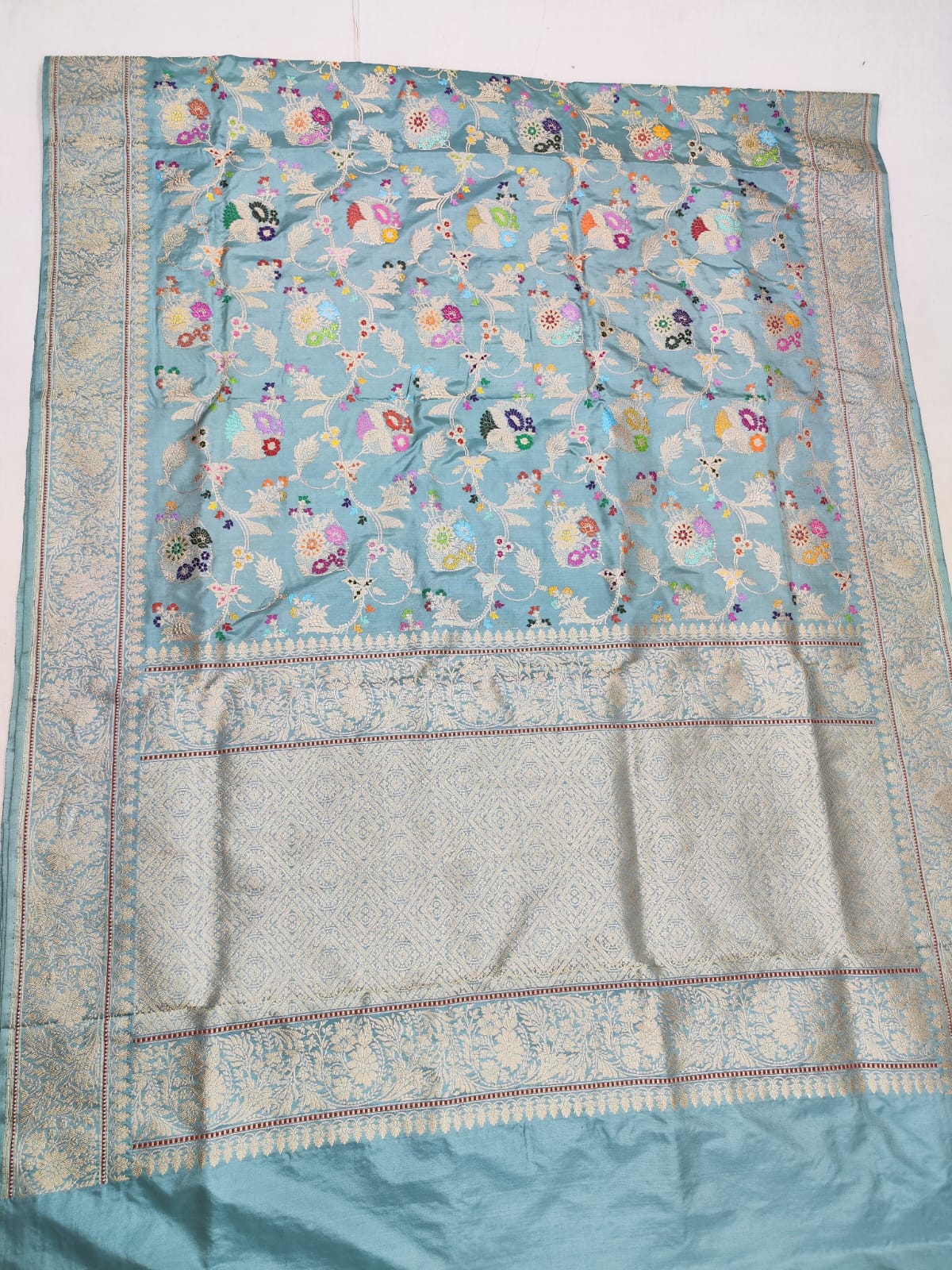 Rajbaari Katan kadua jangla silk saree - Saffronfashionindia