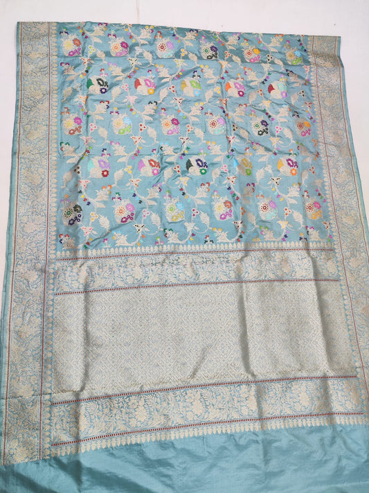 Rajbaari Katan kadua jangla silk saree - Saffronfashionindia