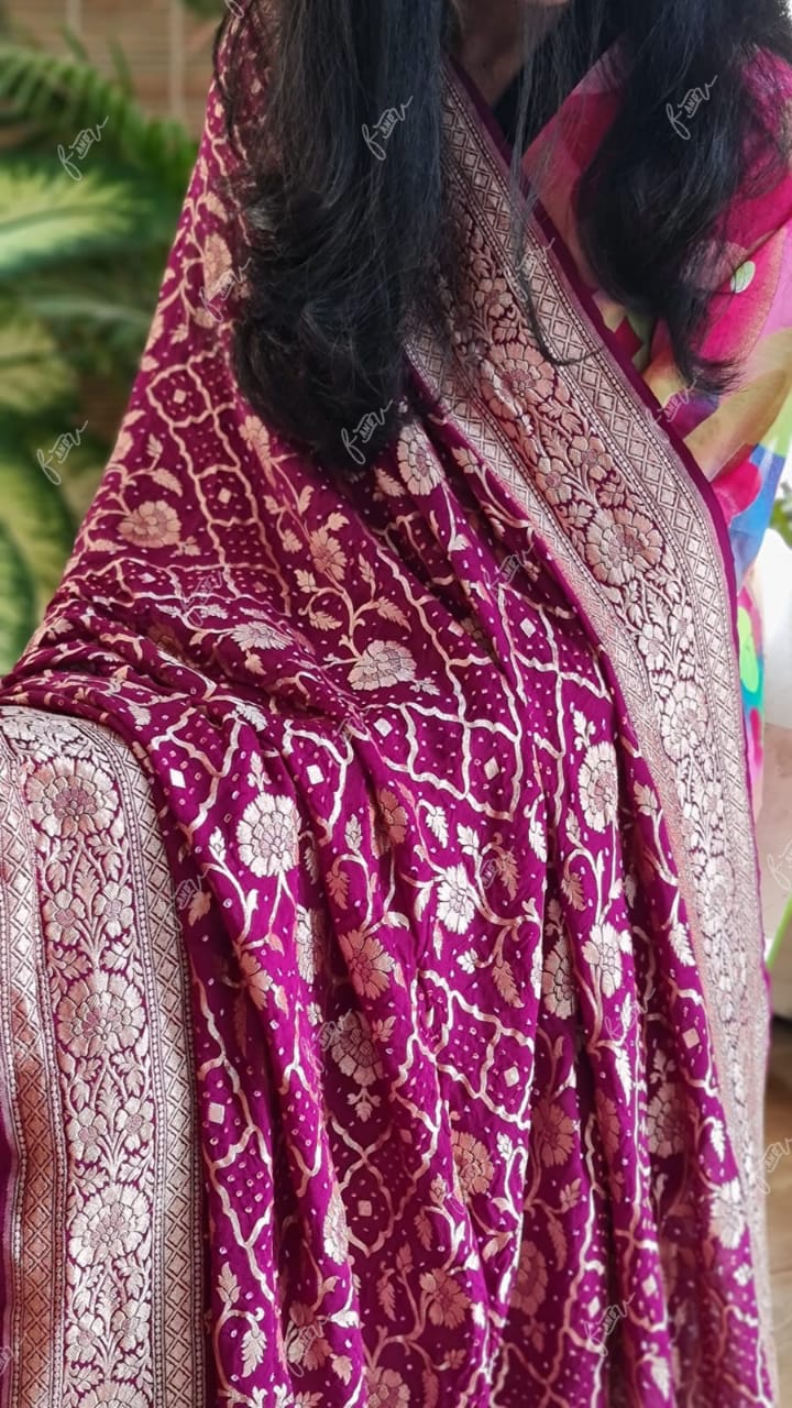 Vibrant dupatta - Saffronfashionindia