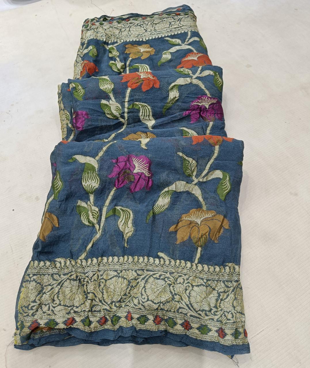 Meenakari banarsi saree - Saffronfashionindia