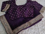 Purple organza saree/partywear sari