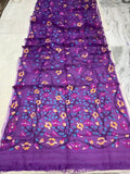 Purple jamdani saree