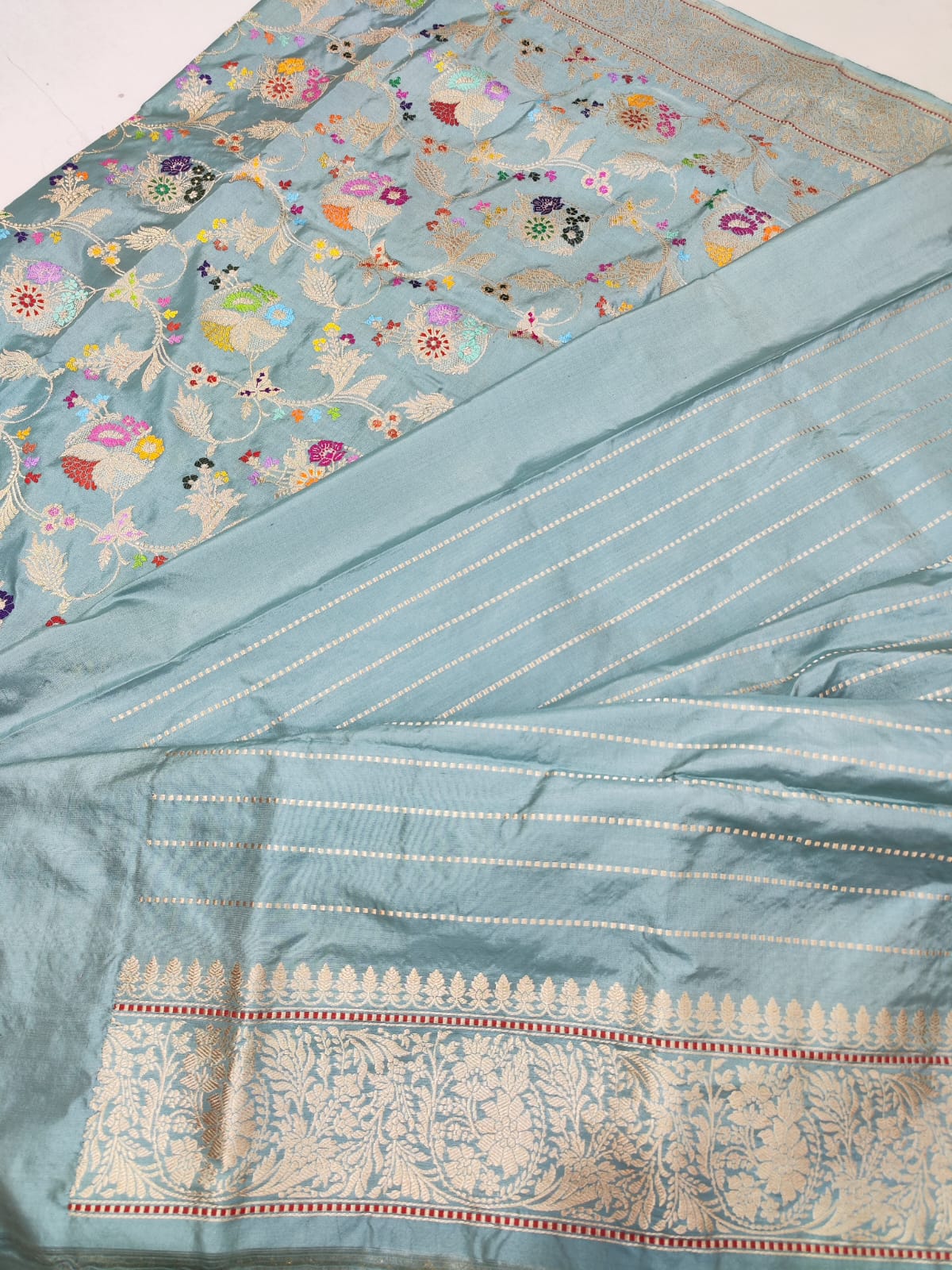 Rajbaari Katan kadua jangla silk saree - Saffronfashionindia