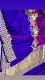 Royal scalloped Katan saree