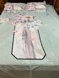 Digital printed floral bedsheet