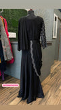 Exclusive trendy black draping dress