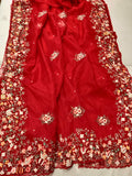 Carles embroidered saree