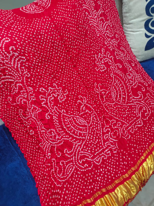 Peacock inspired gajji silk dupatta - Saffronfashionindia