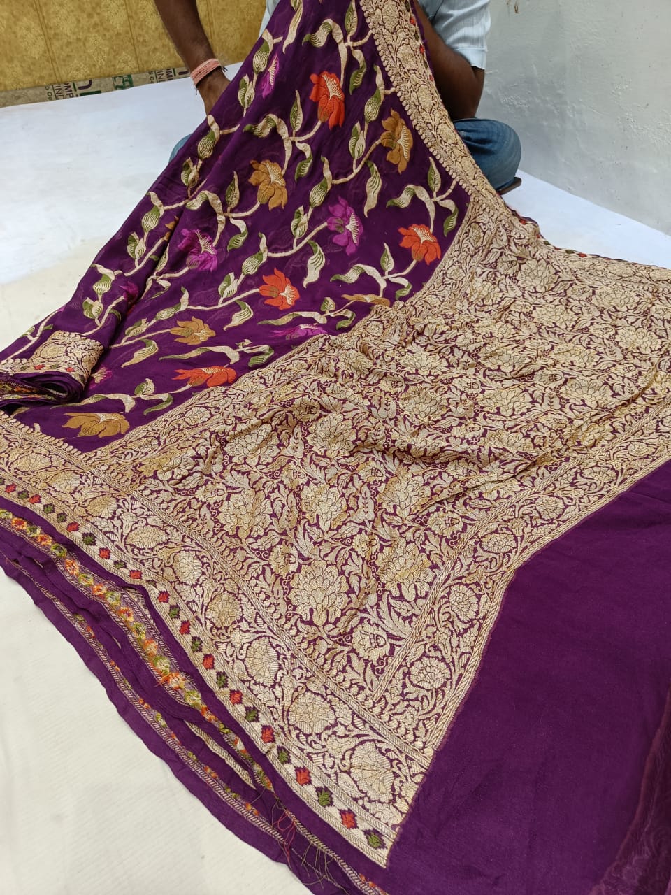 Meenakari banarsi saree - Saffronfashionindia