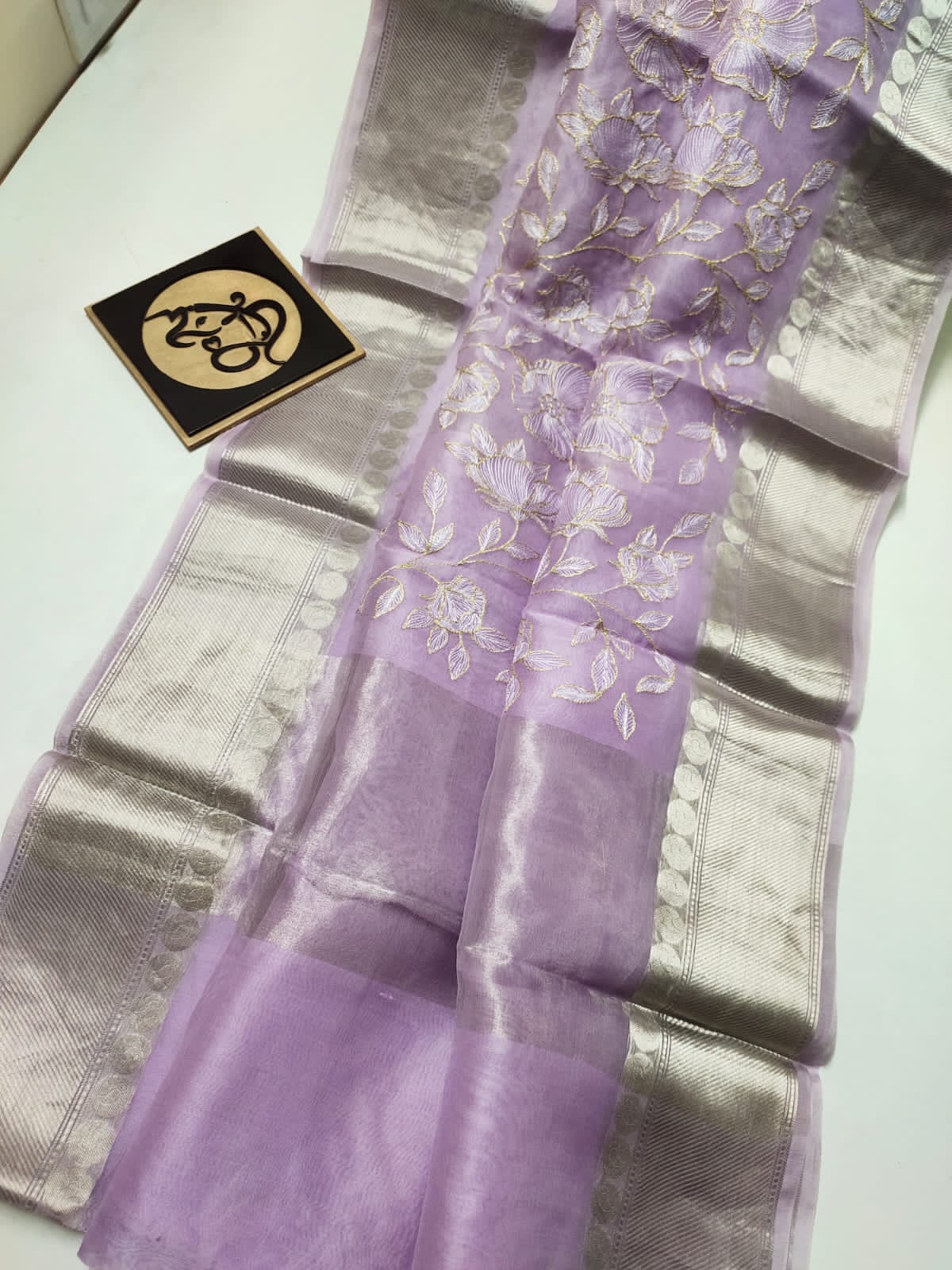 Banarsi kora saree - Saffronfashionindia