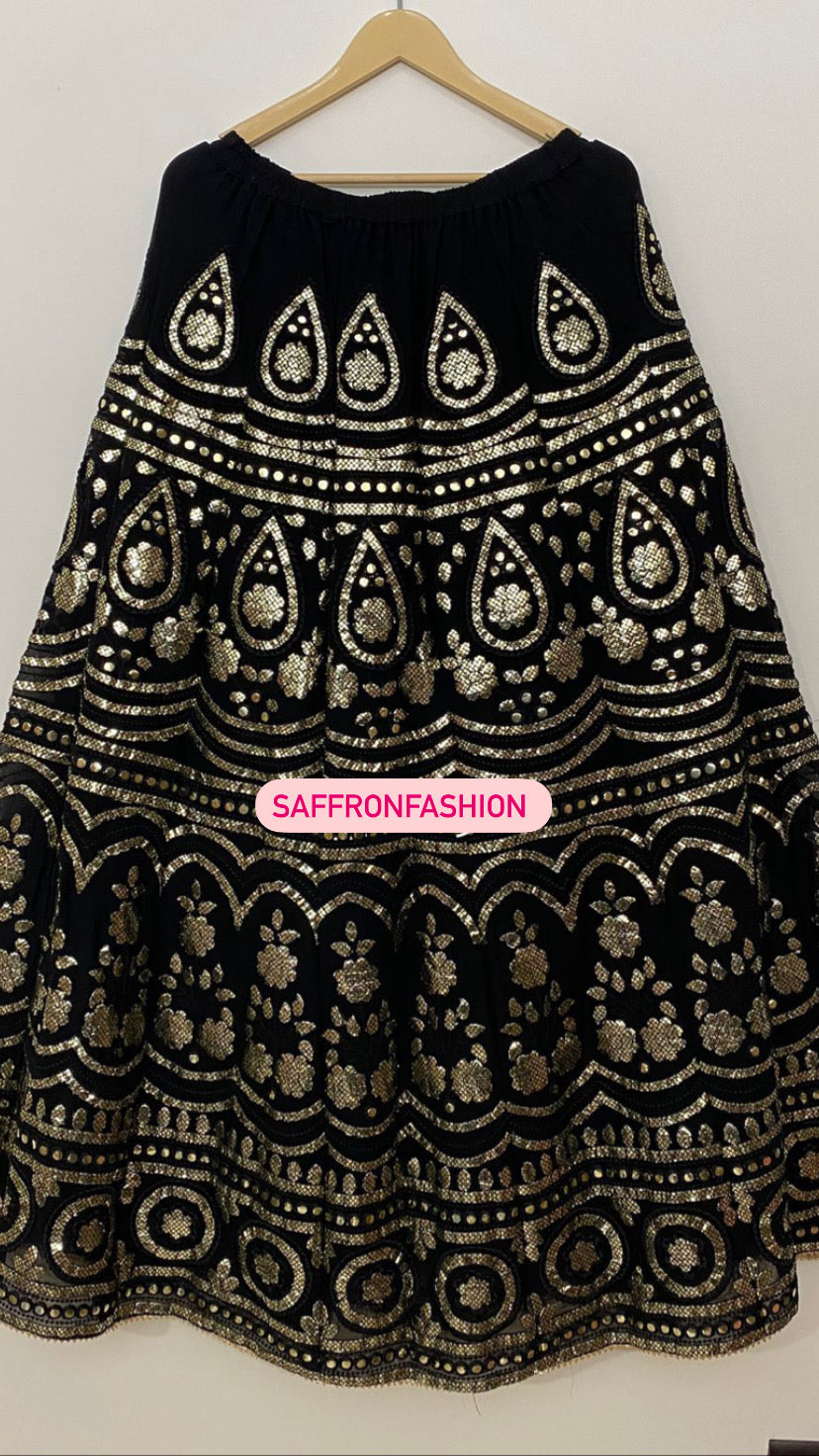 Banarsi silk lehanga choli - Saffronfashionindia