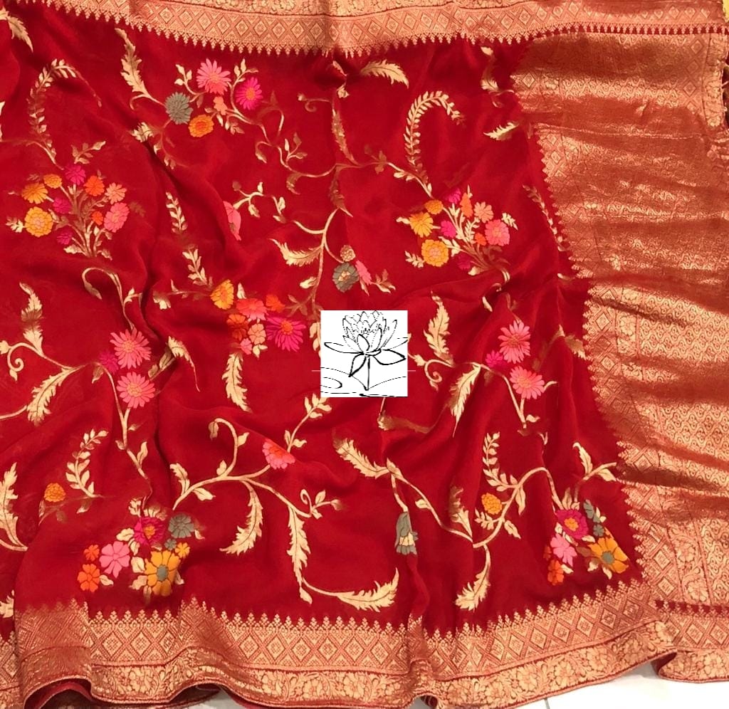 Rimika khaddi banarsi saree - Saffronfashionindia