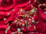 Red beauty embroidery saree