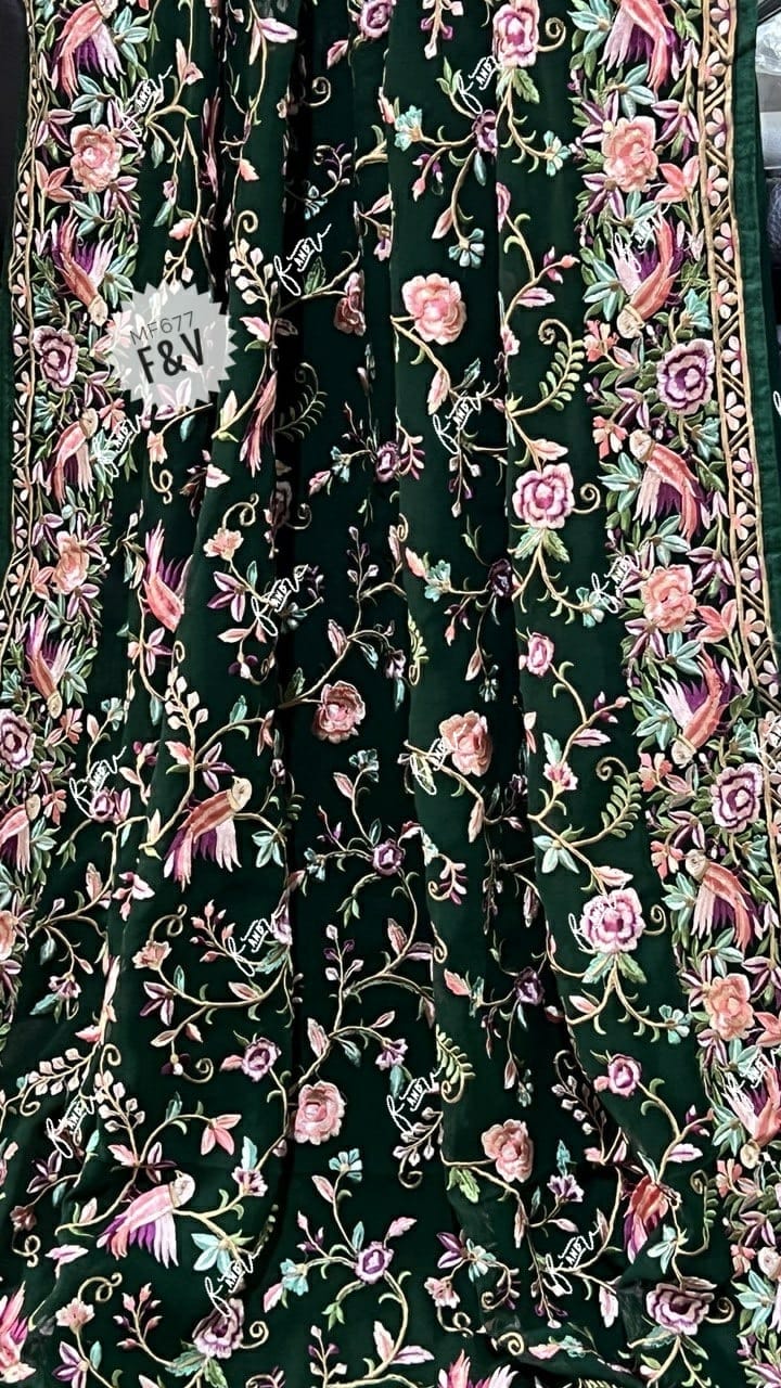 Parsi inspired Kashmiri saree Parsi inspired saree SaffronFashion