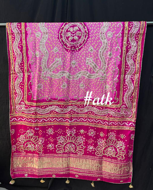 Gottapatti bandhani dupatta - Saffronfashionindia