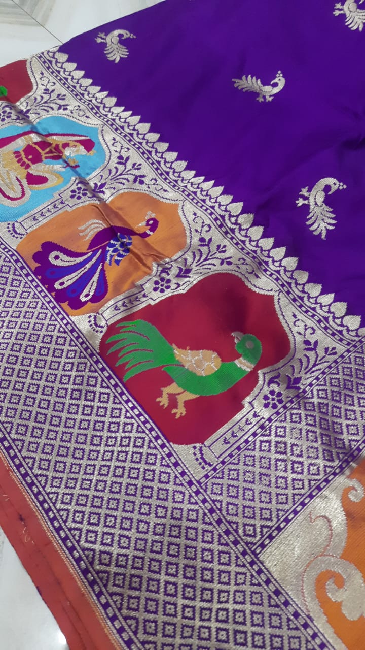 Raani katan handloom saree - Saffronfashionindia