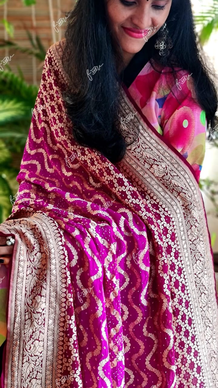 Vibrant dupatta - Saffronfashionindia