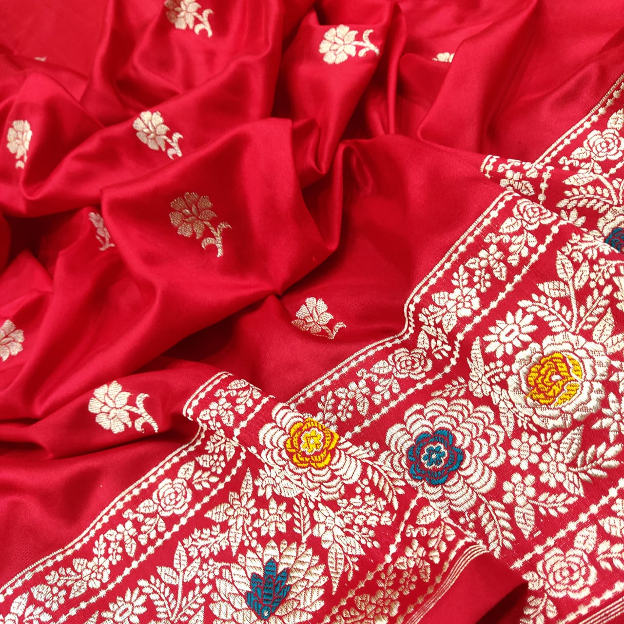 Bride Katan silk kadwa saree - Saffronfashionindia