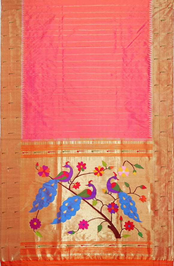 Ginia handloom Paithani saree
