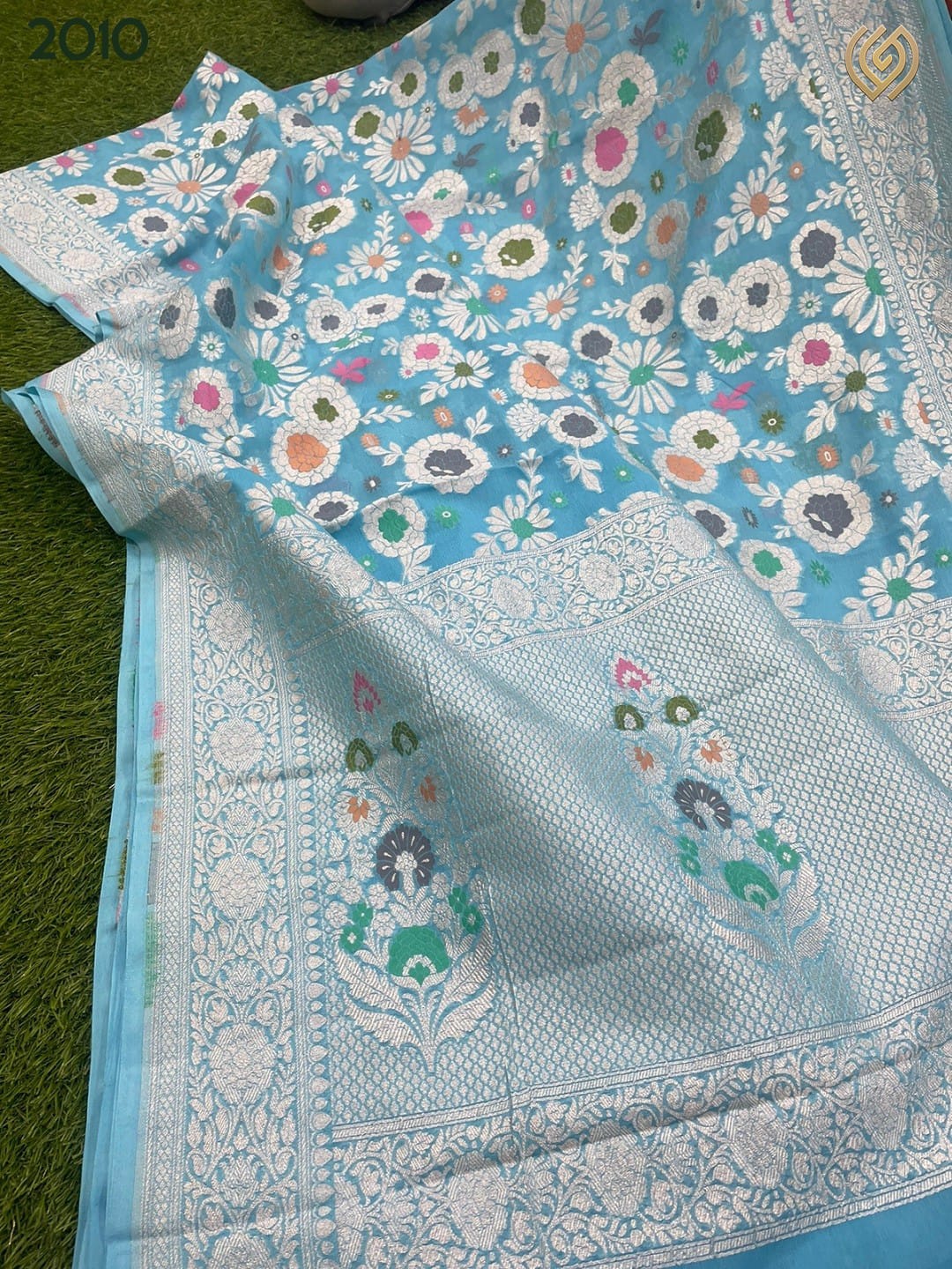 Oceanz tilfi Banarsi saree - Saffronfashionindia