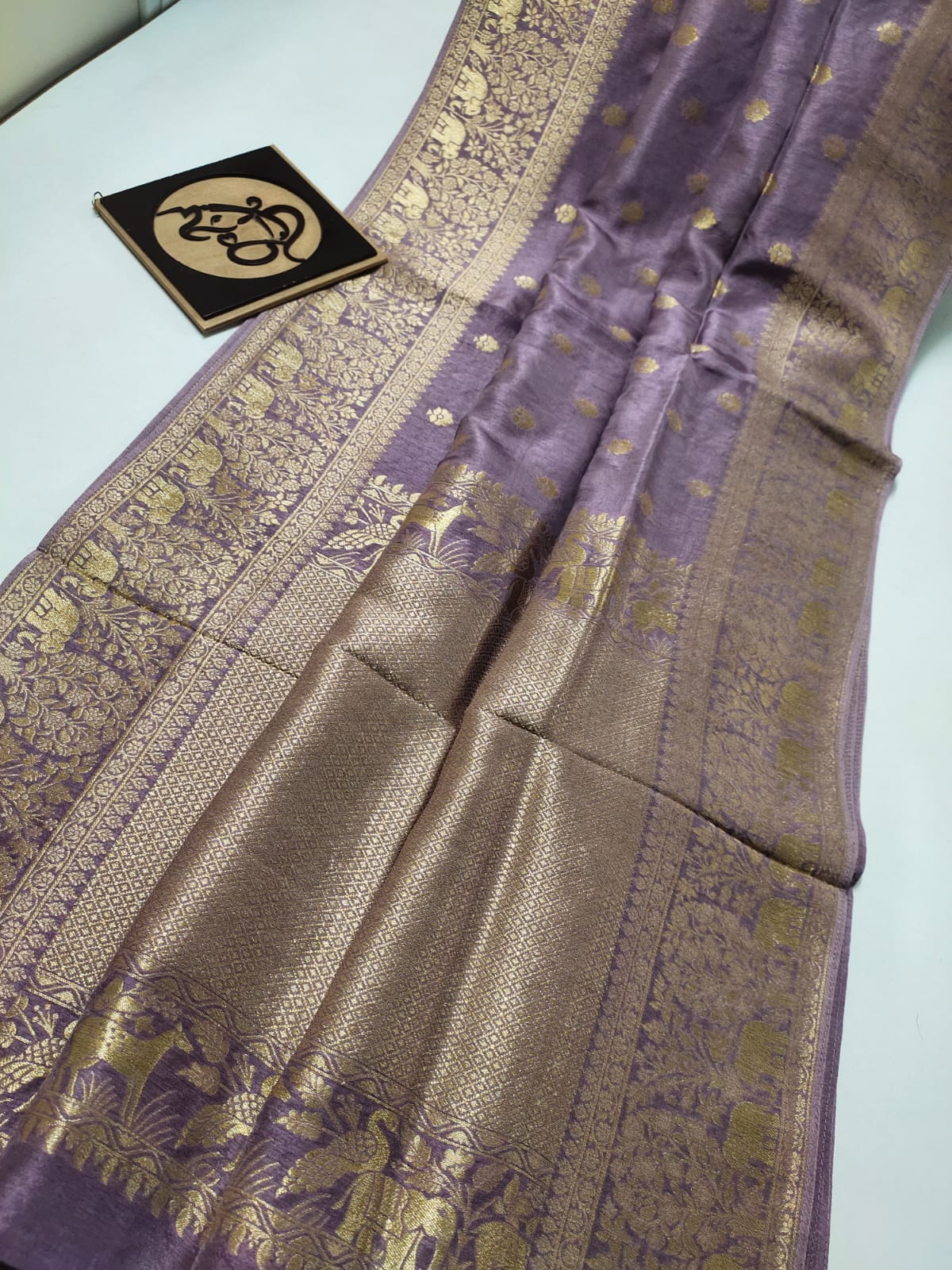 Anirudha moonga banarsi saree - Saffronfashionindia