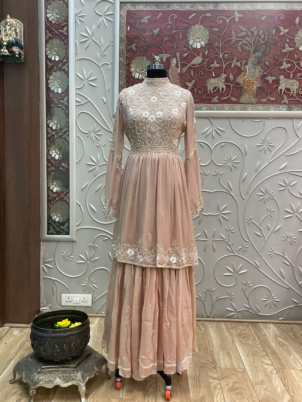 Pearl gharara dress - Saffronfashionindia