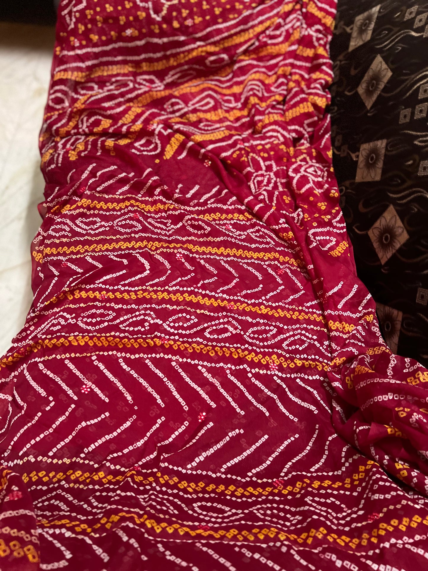 Renna bandhej inspired saree - Saffronfashionindia