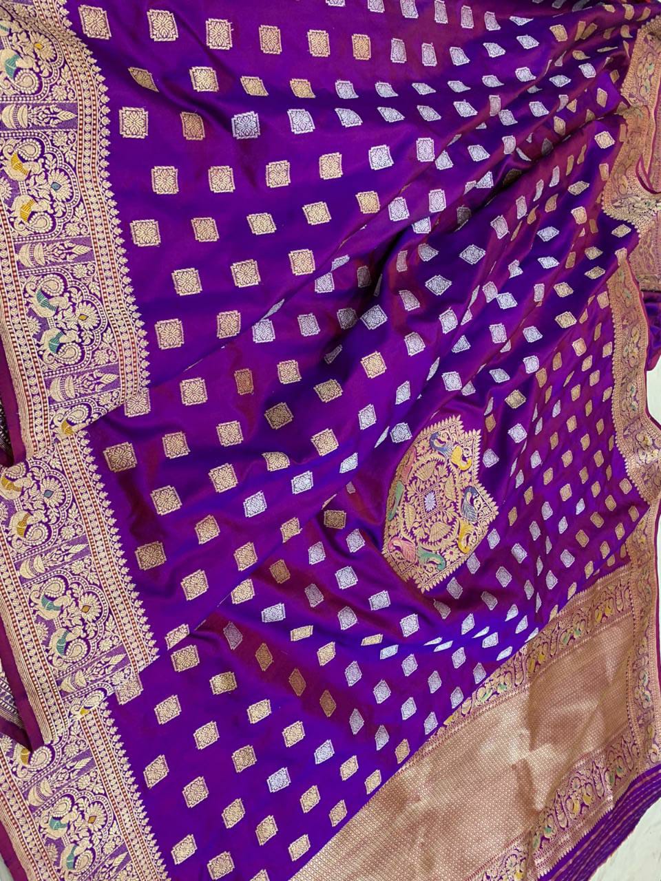Jangla inspired handloom saree - Saffronfashionindia