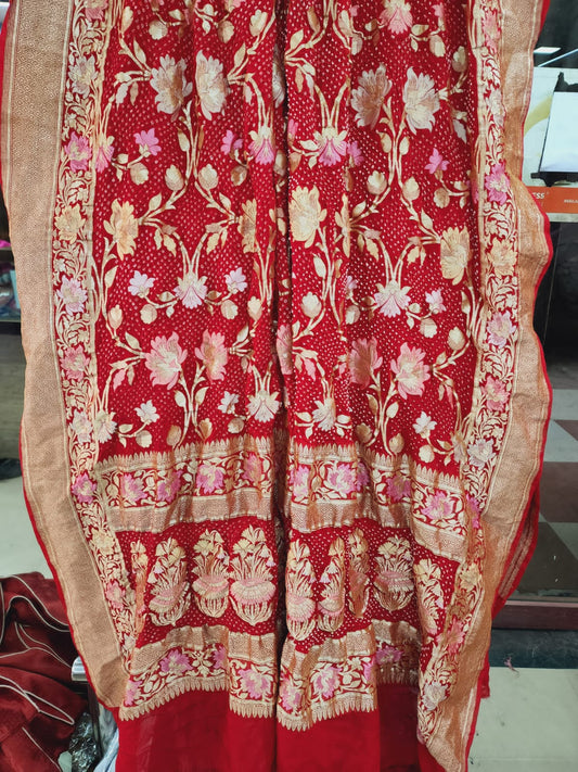 Lavita Meenakari dupatta - Saffronfashionindia
