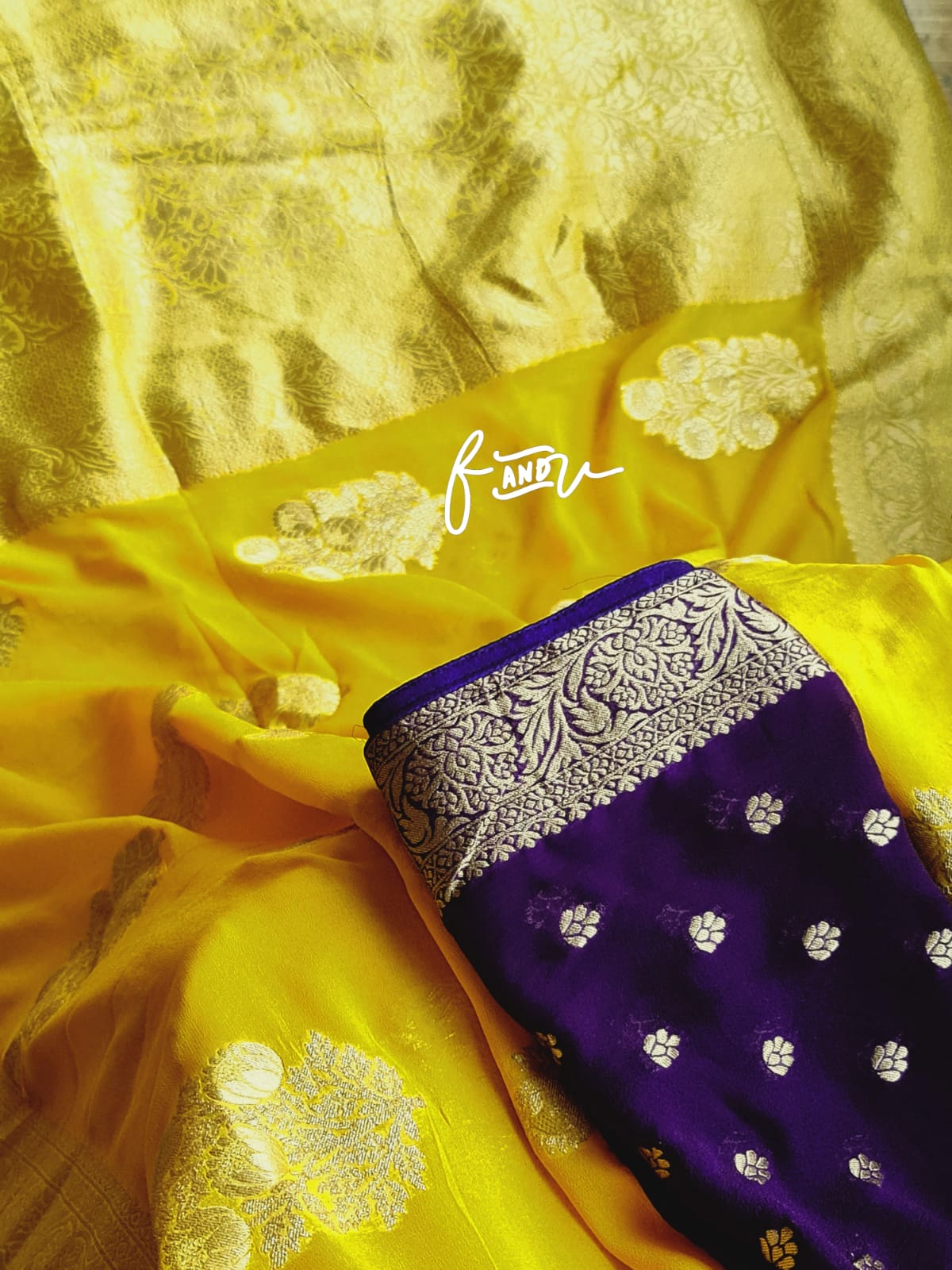 Amazing khaddi gorgette saree - Saffronfashionindia