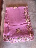Maisha premium pink organza silk saree