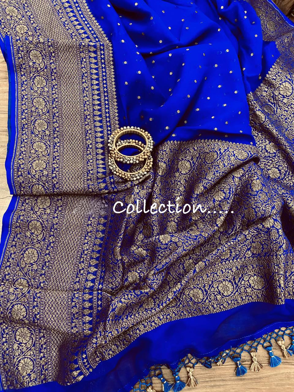 Antique zari banarsi saree - Saffronfashionindia