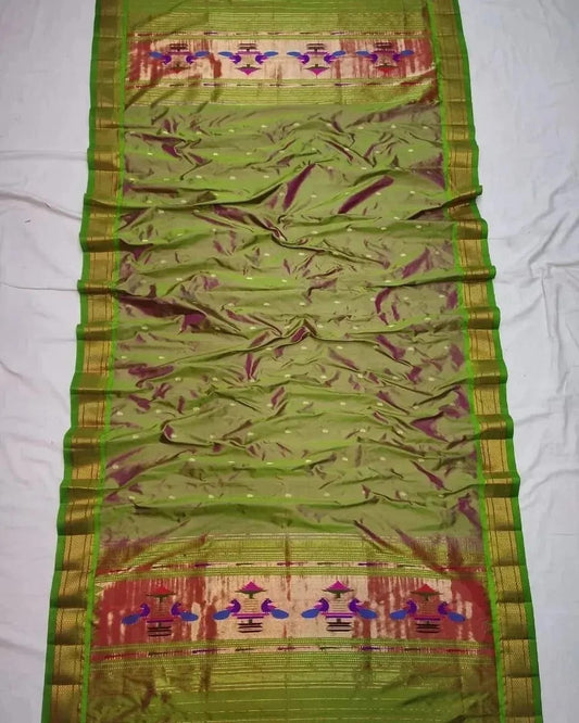 Silk paithani dupatta - Saffronfashionindia