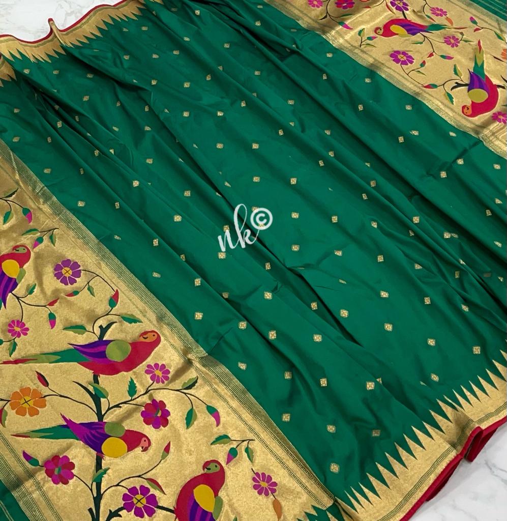 Parrot inspired dupatta - Saffronfashionindia