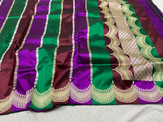 Rangrani Katan silk saree - Saffronfashionindia