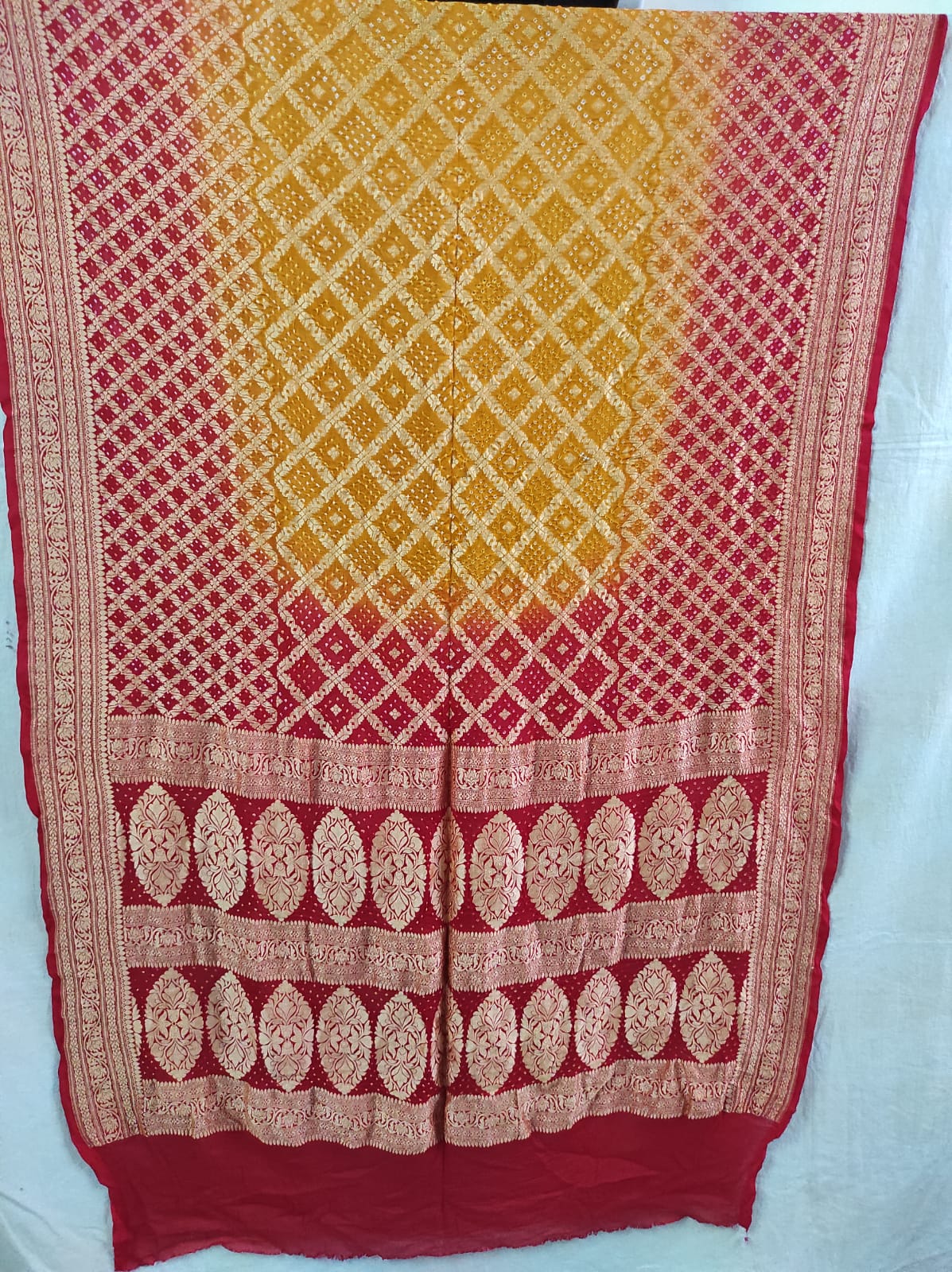 Malvi bandhani banarsi saree - Saffronfashionindia