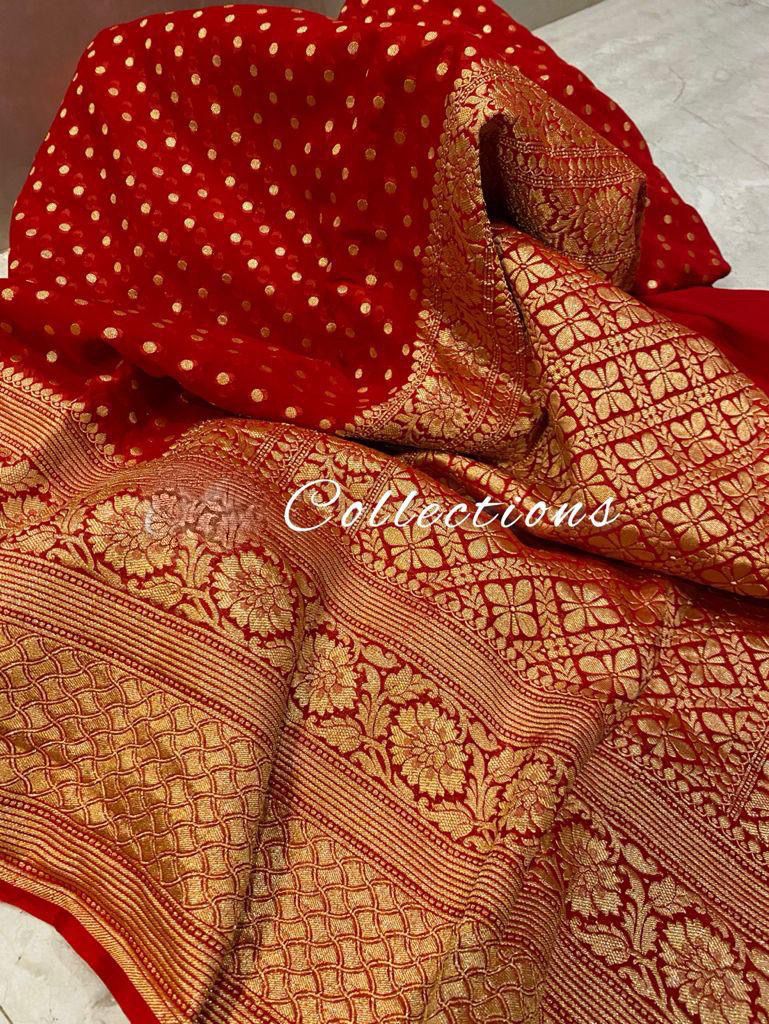 Jodha inspired banarsi saree - Saffronfashionindia
