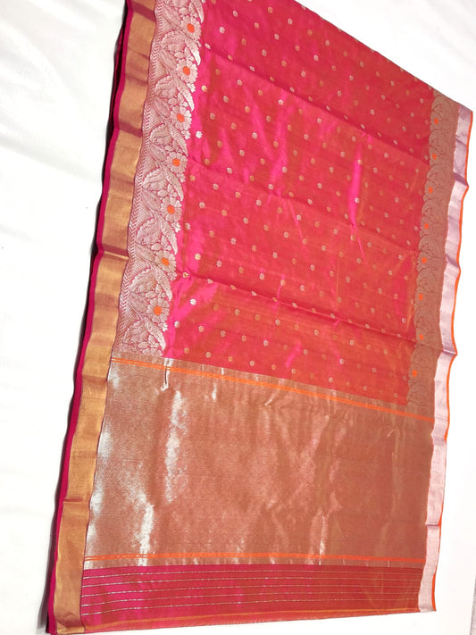 Ashvi Chanderi saree - Saffronfashionindia