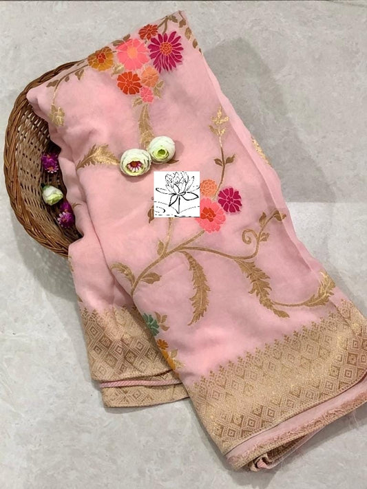 Rimika khaddi banarsi saree - Saffronfashionindia