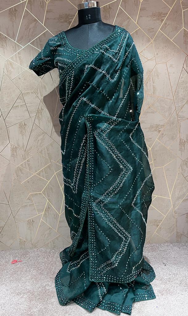 Victorian inspired saree - Saffronfashionindia